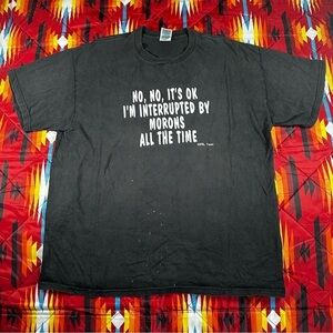 Delta‎ Pro Weight Funny Shirt Morons Comedy Mens XL Black Short Sleeve TShirt US